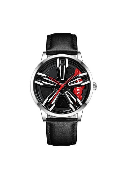 L001.01 Fngeen L001 Yeni Stil Erkek Kuvars Izle Tekerlek Izle Paslanmaz Çelik Bant Suya Dayanıklı Ultra Ince Spor Bilek Izle (Yurt Dışından)