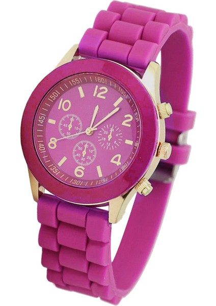 Temizle 1 Adet/takım Fabrika Kaynağı Cenevre Silikon Izle Erkekler ve Kadınlar Için Çok Yönlü ve Şık Kuvars Saatler (Yurt Dışından)