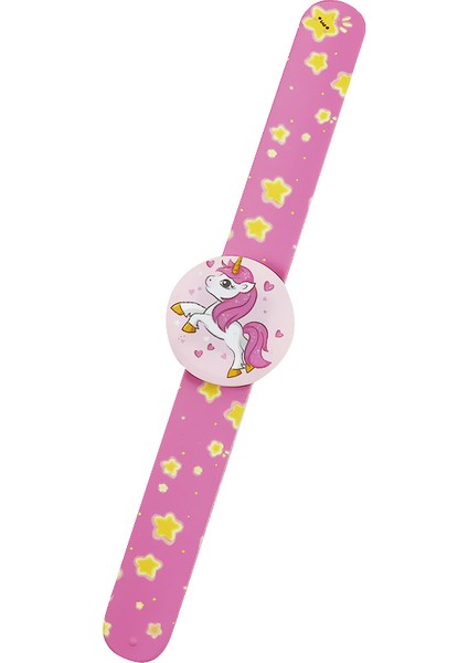 Gül Kırmızı Karton Fabrika Doğrudan Satış LED Ekran Dijital Saat Silikon Tokat Pat Izle Çocuk Unicorn Yuvarlak Dokunun Izle Çocuklar Için (Yurt Dışından)