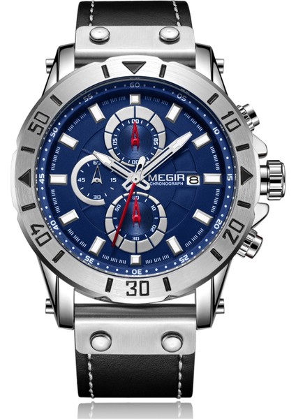 Kahverengi Fotoğraf Olarak Relojes Hombre Megir 2081 Orijinal Marka Deri Kronograf Saat Su Geçirmez Lüks Erkek Bilek Kuvars Saatler (Yurt Dışından) fiyatları