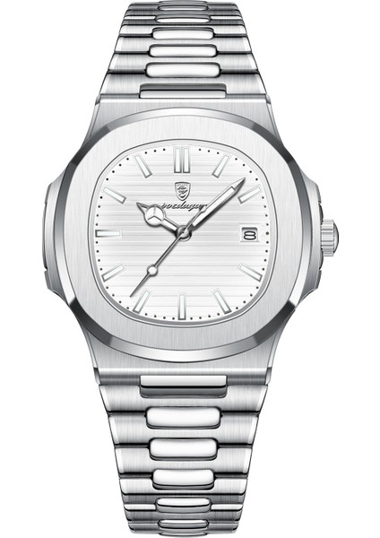 Poedagar Erkek Su Geçirmez Kol Saati - Gümüş / Beyaz (Yurt Dışından)