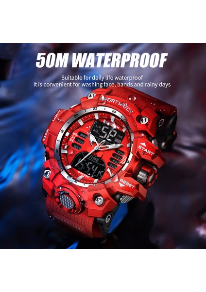 FB0029C Dijital Saat Lige 2023 Yeni Erkek Kuvars Dijital Saat Spor Chronograph Alarm Kol Saati 5bar Su Geçirmez Dijital Erkek Izle (Yurt Dışından)