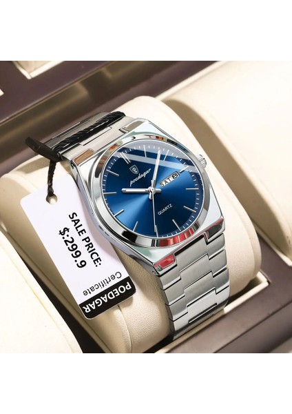 930 Sl Wh S Kuvars Izle Poedagar 930 Lüks Ultra-Ince Erkek Izle Su Geçirmez Aydınlık Tarih Hafta Paslanmaz Çelik Erkekler Için Gündelik Kuvars Saatler (Yurt Dışından)