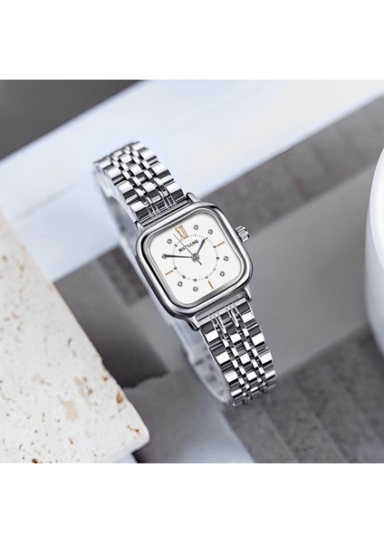 Flaş Matkap Kare Kahve Altın Lüks Izle Kadınlar Için Moda Paslanmaz Çelik Şerit Kare Saat Zarif Su Geçirmez Bayanlar Kuvars Izle Reloj (Yurt Dışından)