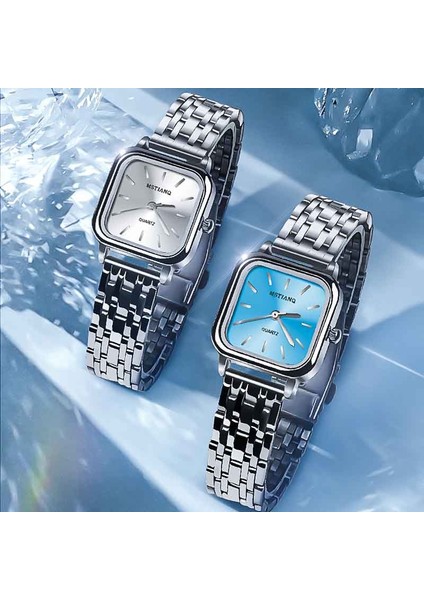 Flaş Matkap Kare Kahve Altın Lüks Izle Kadınlar Için Moda Paslanmaz Çelik Şerit Kare Saat Zarif Su Geçirmez Bayanlar Kuvars Izle Reloj (Yurt Dışından)