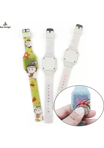 Tasarım 05 Izle & Dijital ve Çocuklar Yeni Özel Çocuk Kız Karikatür Silikon LED Dijital Işıklı Saat Sevimli Tavşan Bilezik Rahat LED Saat (Yurt Dışından) fiyatları