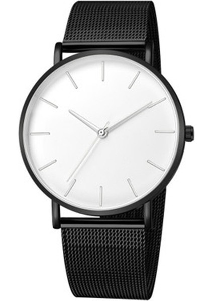 Stil 1 Örnek Modern Moda Siyah Kuvars Izle Erkek Kadın Örgü Bilezik Yüksek Kaliteli Rahat Kol Saati L0222-1 (Yurt Dışından)