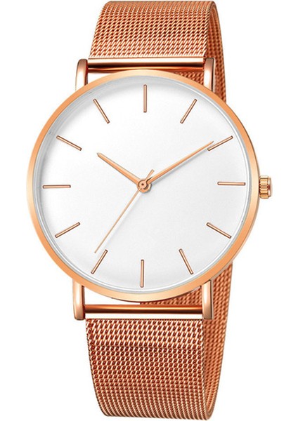 Stil 1 Örnek Modern Moda Siyah Kuvars Izle Erkek Kadın Örgü Bilezik Yüksek Kaliteli Rahat Kol Saati L0222-1 (Yurt Dışından)