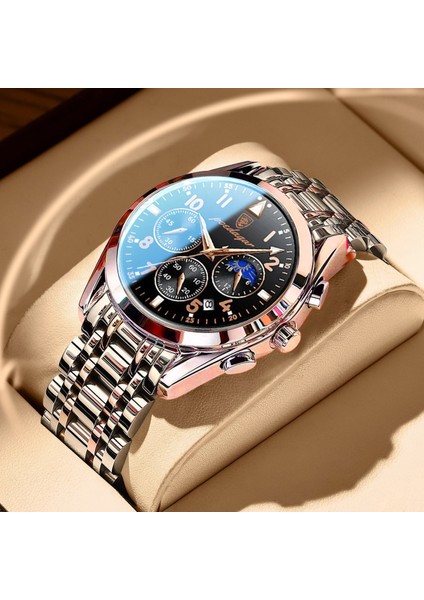 Stil 1 Poedagar Erkek Saatler Paslanmaz Çelik 2022 Moda Yeni Gül Altın Kol Saati Su Geçirmez Aydınlık Kuvars Saatler Relogio Masculino (Yurt Dışından) modelleri