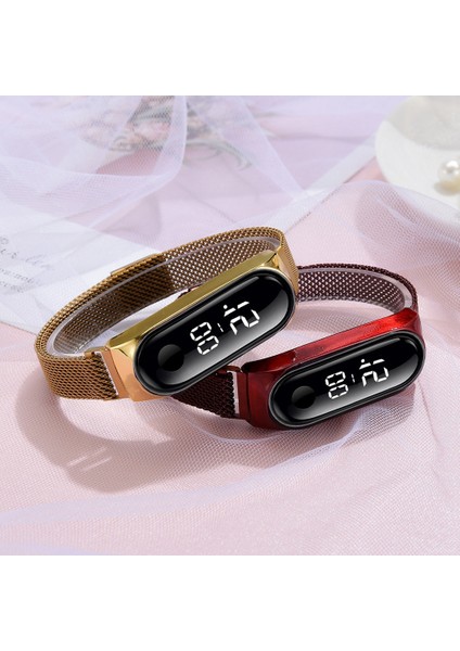 C3 Üst Marka Kadın LED Saatler Moda Cenevre Tasarımcı Bayanlar Dijital Saat Lüks Dikdörtgen Kuvars Bilek Izle (KWT2244) (Yurt Dışından)