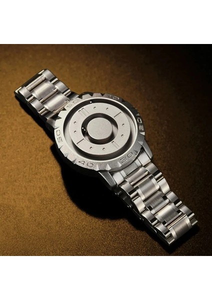 Gümüş Eutour Saatler Erkekler Manyetik Top Pointer Lüks Ünlü Erkek Kuvars Saatler Su Geçirmez Kuvars Kol Saati Relojes Hombre (Yurt Dışından) modelleri