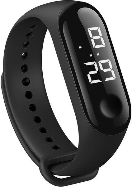 Açık Yeşil M3 Moda Erkek Çocuk Spor Su Geçirmez Silikon Bilezik Bilek Saatler Dokunmatik Ekran LED Reloj Dijital Saat (Yurt Dışından)