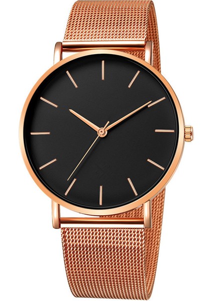 Stil 7 Resim Olarak Modern Moda Siyah Kuvars Izle Erkek Kadın Örgü Bilezik Yüksek Kalite Rahat Kol Saati L0222 (Yurt Dışından)