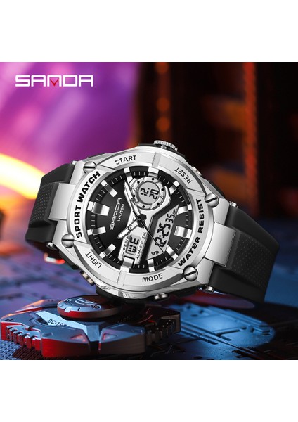 Stil 4 Sanda 3123 Sanda 3123 Marka G Stil Erkekler Dijital Saat Şok Spor Saatler Moda Su Geçirmez Elektronik Kol Saati Erkek Relogio (Yurt Dışından)