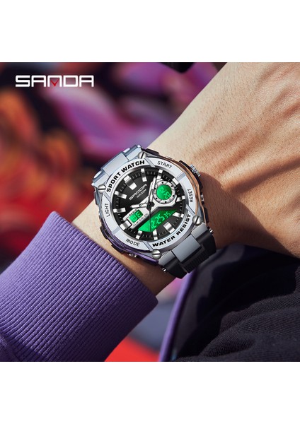 Stil 4 Sanda 3123 Sanda 3123 Marka G Stil Erkekler Dijital Saat Şok Spor Saatler Moda Su Geçirmez Elektronik Kol Saati Erkek Relogio (Yurt Dışından)