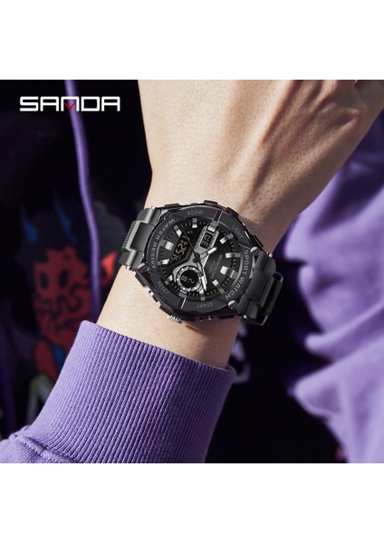 Stil 4 Sanda 3123 Sanda 3123 Marka G Stil Erkekler Dijital Saat Şok Spor Saatler Moda Su Geçirmez Elektronik Kol Saati Erkek Relogio (Yurt Dışından)