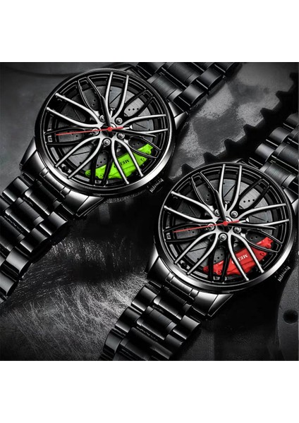 C3 Quartz Saat 2022 Yeni Moda Siyah Araba Tekerleği Tasarım Kuvars Saatler Erkekler Jant Tekerlek Göbeği Erkek Saat Relogio Masculino (Yurt Dışından)