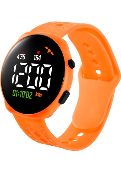 Turuncu Saf Renk Üreticileri Yeni Spor Çocuklar Silikon Karikatür Izle Su Geçirmez Silikon Hayvan LED Izle Analog Çocuklar Silikon LED Dijital Saat (Yurt Dışından)