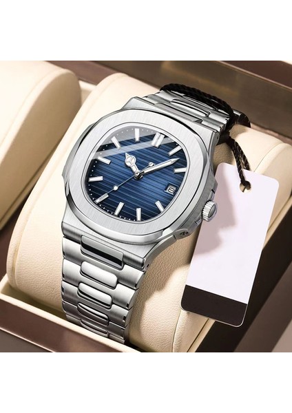 Siyah-Beyaz Erkekler Sıcak Iş Takvimi Paslanmaz Çelik Kuvars Saatler Erkekler Için Su Geçirmez Lüks Izle Ultra-Ince Reloj Dökün Hombre (Yurt Dışından) modelleri