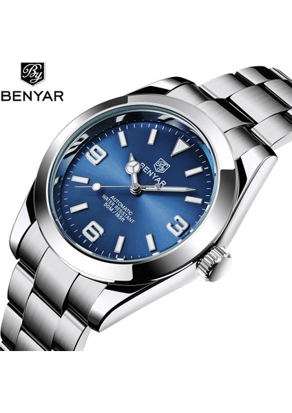 Erkekler-Mavi Benyar 5177 Erkek Mekanik Saatler Tam Otomatik Moda Iş Erkekler Için Aydınlık Su Geçirmez Izle Paslanmaz Çelik Kol Saati (Yurt Dışından) fiyatları
