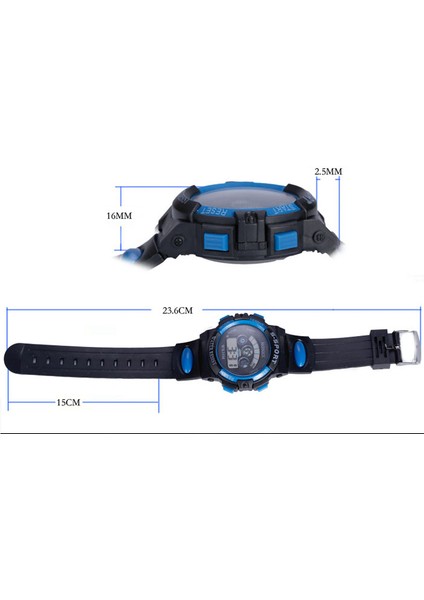 Kırmızı Spor Honhx T63 37MM Çocuk Dijital Saat Su Geçirmez Çocuk Boy Dijital LED Kuvars Alarm Tarihi Spor Bilek Izle Mavi Hediyeler (Yurt Dışından) indirimleri