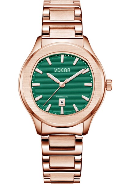 Stil 3 Modern Aydınlık Açgözlülük Doku Kadran Uhrengehuse Edelstahl Izle Bereketli Mekanik Saatler Kadınlar Için (Yurt Dışından)