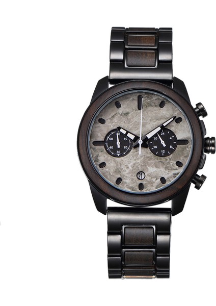 Siyah D8106 Saatler Erkekler Bilek Oem Odm Moda Yeni Trend Özel Ahşap Izle Durumda Çok Fonksiyonlu Kronograf Erkekler Bilek Ahşap Kuvars Saatler (Yurt Dışından)