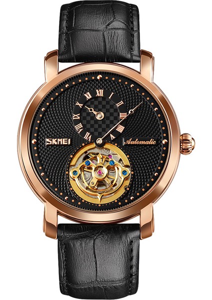 9240-2 Skmei 9240 Markalı Erkek Mekanik Bilek Saatleri Analog Lüks Tourbillon Izle Otomatik (Yurt Dışından)