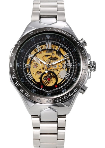 C10 Moda Erkek Lüks Kol Saati Otomatik Mekanik Saat Altın Izle Kişiselleştirilmiş Moda Paslanmaz Çelik Mekanik Saat Oymak (Yurt Dışından)