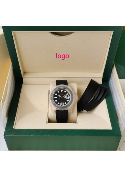 Şekil_-5'te Gösterildiği Gibi En Kaliteli Özel Logo Ahşap Saat Kutusu Ahşap Hediye Paketleme Rolex Için Yeşil Kutu (Yurt Dışından)