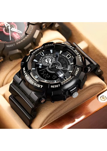 #1 Jyd Erkekler Moda Su Geçirmez Spor Izle Işıltılı Glow LED Ekran Analog Dijital Saat Öğrenci Izle (Yurt Dışından) modelleri