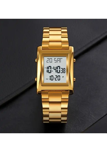 Stil 3 Skmei 1812 Erkek Paslanmaz Çelik Saat Kayışı Relojes 30 M Su Geçirmez Dijital Saatler Erkekler Skmei 1812 (Yurt Dışından)