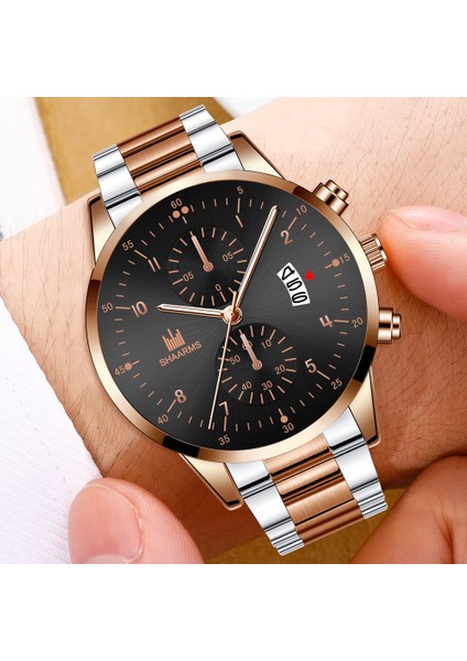 Stil 7 Lüks Marka Moda Kuvars Saatler Erkekler Rahat Çelik Iş Kol Saati Erkek Saat Relogio Masculino Reloj Hombre (Yurt Dışından)
