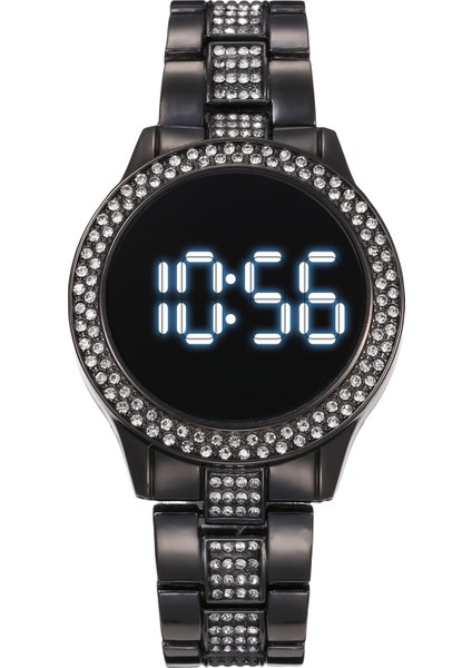 Stil 3 Moda Izle Sıcak Satış LED Saatler Moda Dijital Saat Kadınlar Için Lüks Kristal Paslanmaz Çelik Su Geçirmez Kol Saati Reloj De Mujer 2021 (Yurt Dışından)