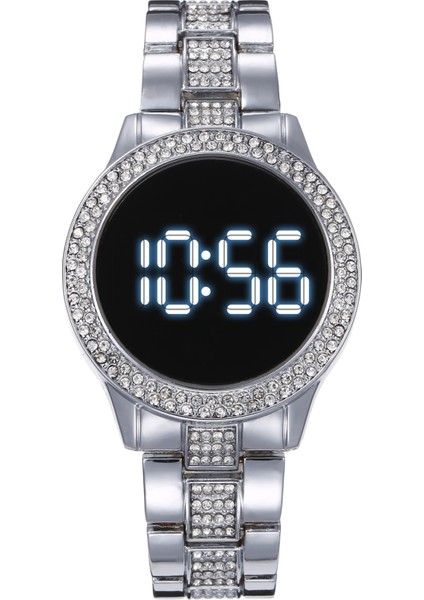 Stil 3 Moda Izle Sıcak Satış LED Saatler Moda Dijital Saat Kadınlar Için Lüks Kristal Paslanmaz Çelik Su Geçirmez Kol Saati Reloj De Mujer 2021 (Yurt Dışından)