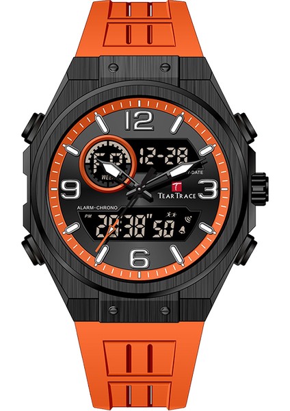Sarı Erkek Spor Izle Son En Çok Satan LED Çift Ekran Erkekler Dijital ve Analog Spor Açık Su Geçirmez Kol Saati (Yurt Dışından)