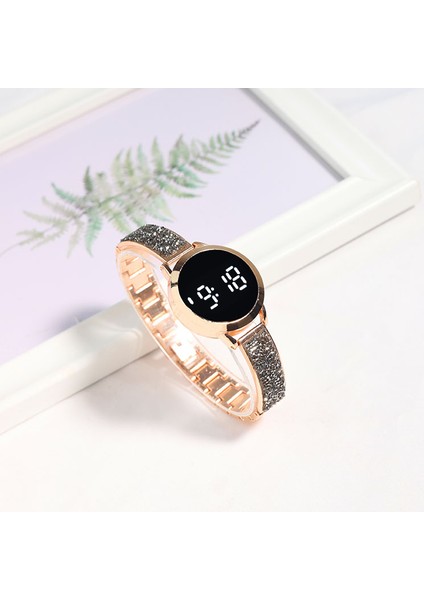 01 Çelik Glitter Dijital Saat 2023 Yeni LED Çin Metal Çelik Paslanmaz Şerit Metal Bant Basit Relojes Moda Bilezik Izle (Yurt Dışından) fırsatları