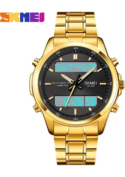 Gümüş Beyaz Dijital Saat Skmei 2049 Erkekler Dijital Kol Saati Sıcak Satış Çok Fonksiyonlu Erkek Spor Izle LED Dijital 50 M Su Geçirmez Saatler (Yurt Dışından)