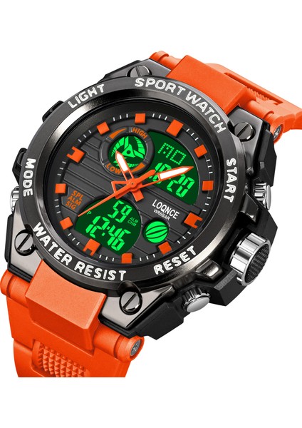 Renkli Mavi Spor Loqnce Erkekler Dijital Saat S-Stil Spor Saatler Çift Ekran Su Geçirmez Elektronik Kol Saati Relogio Masculino (Yurt Dışından) indirimleri