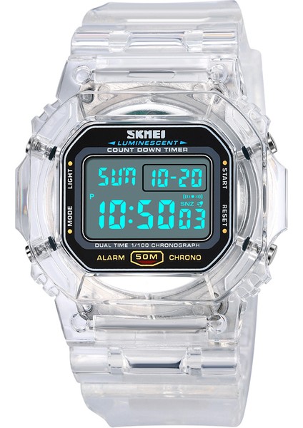 Mavi Dijital Saat Skmei 1999 Transparente Band Özel Reloj De Hombre Le Işık Izle 50M Kol Saatleri LED Dijital Spor Saatler Erkek Spor Saat (Yurt Dışından) modelleri