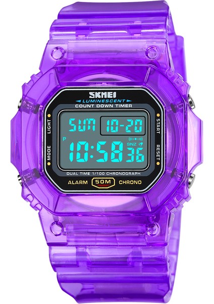 Mavi Dijital Saat Skmei 1999 Transparente Band Özel Reloj De Hombre Le Işık Izle 50M Kol Saatleri LED Dijital Spor Saatler Erkek Spor Saat (Yurt Dışından) fırsatları