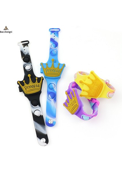 Stil 5 Sevimli ve Fonksiyon Bsn Çocuk Moda Spor Saat Imperial Crown Kapak Çevirin Dijital Saat Kabarcık Bilezik Silikon LED Ekran Çocuklar Için Izle (Yurt Dışından)