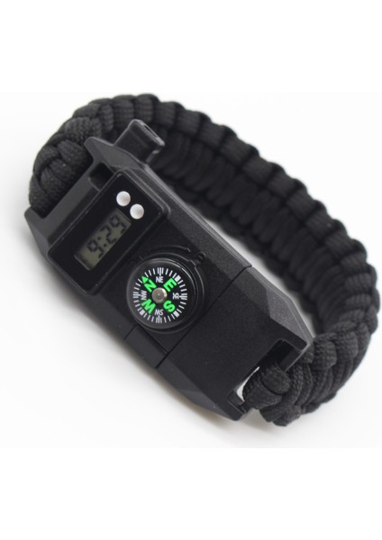 Yeşil Dijital Saatler Şemsiye Halat Bilezik Dokuma Bilezik Izle Wilderness Açık Hayatta Kalma Bileziği Çakmaktaşı Ateşleyici Izle Düdük Bıçak Kazıyıcı Izle (Yurt Dışından) modelleri