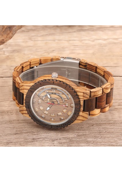 Stil 5 Yeni Spor Ahşap Izle Takvim Su Geçirmez Erkek Izle Özel Logo Erkekler Kuvars Izle (Yurt Dışından) fırsatları