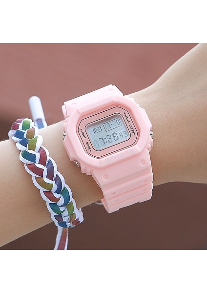 Matcha Yeşil Unisex Silikon Su Geçirmez Spor Öğrenci Kız Çocuklar Erkekler Için LED Saatler Elektronik Dijital Saat Relojes Digitales (Yurt Dışından)