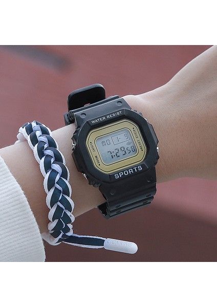 Matcha Yeşil Unisex Silikon Su Geçirmez Spor Öğrenci Kız Çocuklar Erkekler Için LED Saatler Elektronik Dijital Saat Relojes Digitales (Yurt Dışından)