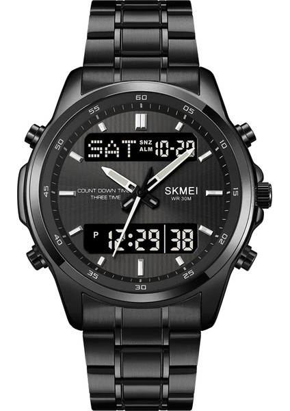 Siyah Siyah Dijital Saat Skmei 2049 Reloj Dijital Erkek Saatler Erkekler Su Geçirmez Spor Izle Spor Paslanmaz Çelik Kol Saati Relojes (Yurt Dışından)