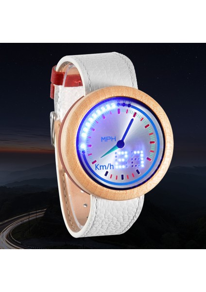 Renkli Bambu D8094 Rahat Tarzı Hafif Takvimler LED Ekran Alarm Fonksiyonu Kronometre Bambu Ahşap Dijital Saat (Yurt Dışından) modelleri