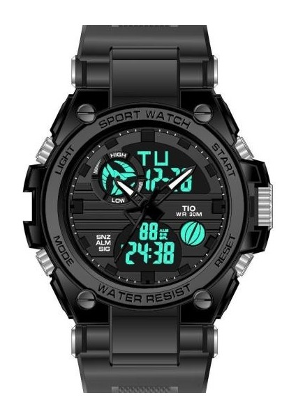 DZ-SDA8301 Moda ve Günlük Sanda 739 Analog Dijital Arka Işık Saatler Erkek Su Geçirmez Analog Kuvars Benzersiz Yeşil Gents Spor Bilek Izle Erkekler Için (Yurt Dışından)