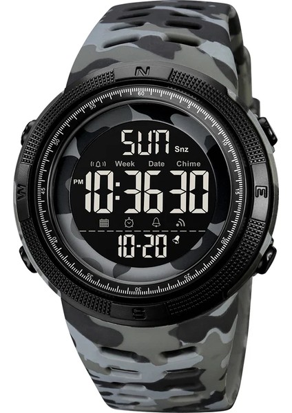 Camo Gri Skmei 2070 Relojes Digitales Para Hombre Su Geçirmez 50M Skmei 2070 Relojes Erkek Dijital Saat Bilek Sporu Digitales Deportivos Para Hombre (Yurt Dışından)